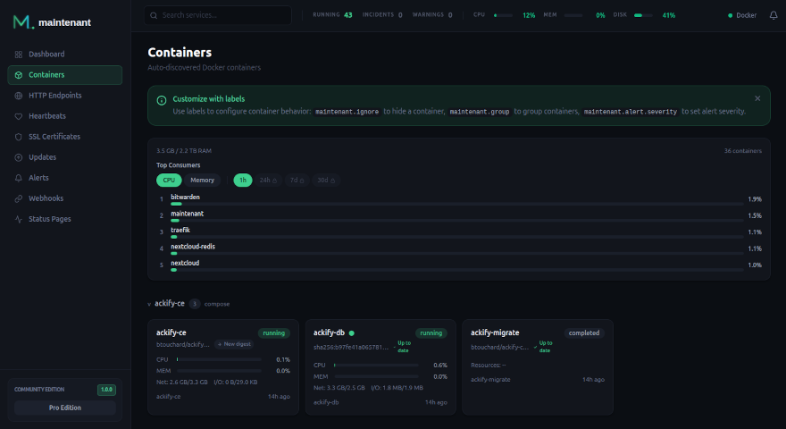 Container Monitoring